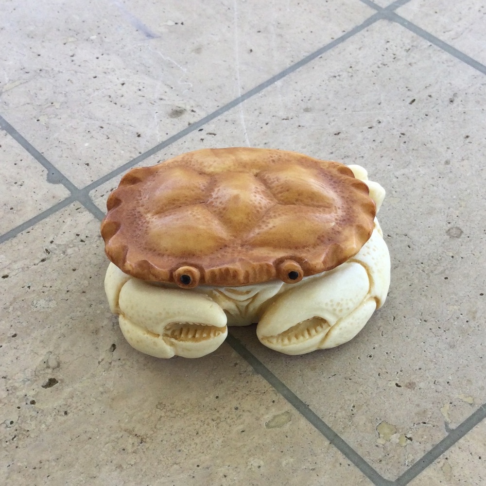 SIAB Trinket Box Resin Crab England Collectable Rare